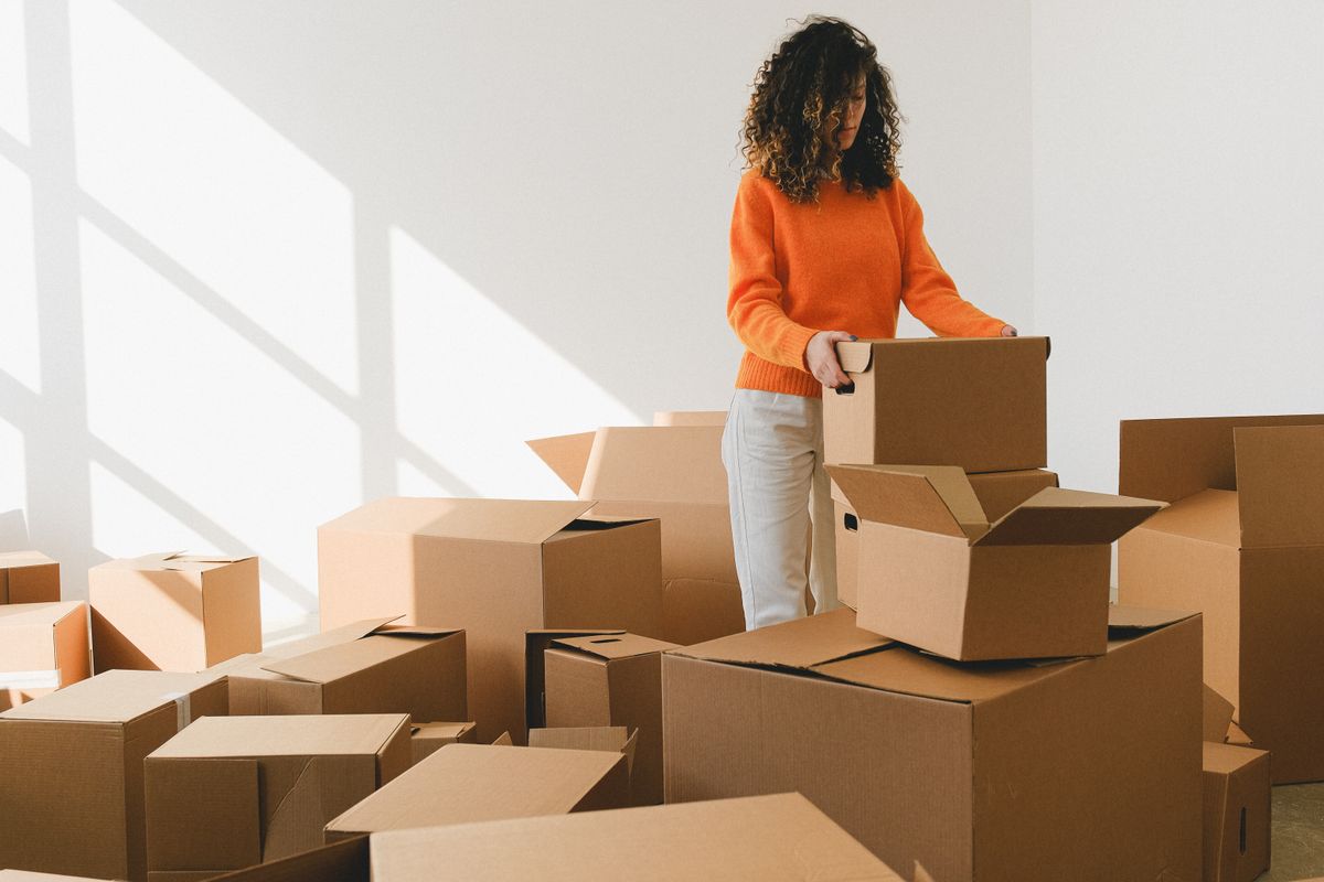 A woman rebuilding her life while moving into a new home